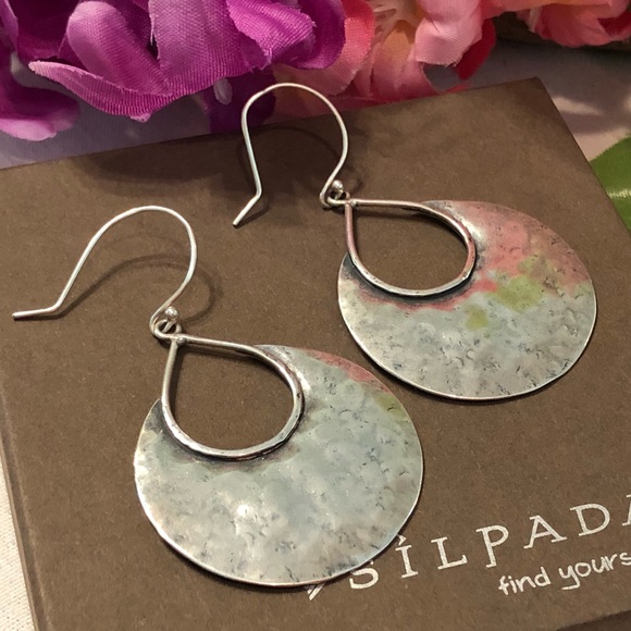 Silpada Crescent Sterling Silver Earrings W1539 VTG - Picture 9 of 15